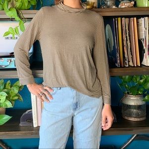 We the Free long sleeve striped top w keyhole back